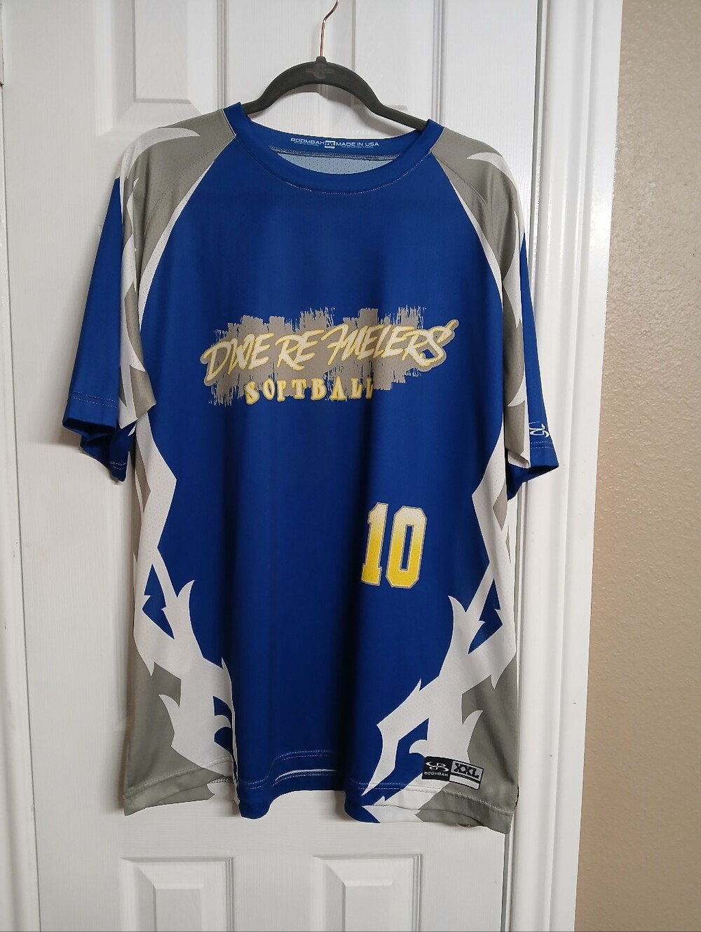 Dixie Re Fuelers Softball Team Jersey - Blue/Gray "MOODY" - XXL